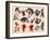 Horses & Devils, Authentic Tattoo Flash by Norman Collins, aka, Sailor Jerry-null-Framed Art Print