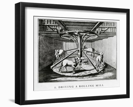 Horses Driving a Rolling Mill-null-Framed Giclee Print