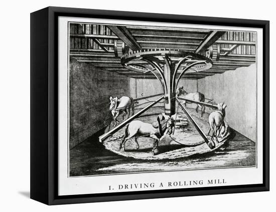 Horses Driving a Rolling Mill-null-Framed Stretched Canvas