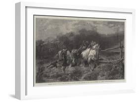 Horses Escaping from a Fire-Adolf Schreyer-Framed Giclee Print