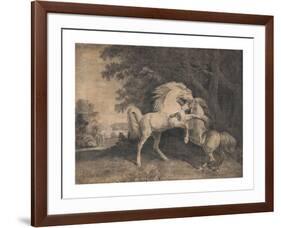 Horses Fighting-George Stubbs-Framed Premium Giclee Print