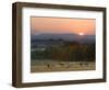 Horses Graze at Sunrise, Provence, France-Jim Zuckerman-Framed Photographic Print