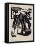 Horses Grazing 2, 1919 (Wood Engraving)-John Northcote Nash-Framed Stretched Canvas