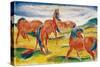 Horses grazing III (Weidende Pferde III). 1910-Franz Marc-Stretched Canvas