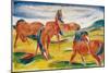 Horses grazing III (Weidende Pferde III). 1910-Franz Marc-Mounted Giclee Print