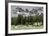 Horses Grazing in the Meadow Blanketed in Summer Snow, Dolomites, Alto Adige or South Tyrol, Italy-Stefano Politi Markovina-Framed Photographic Print