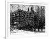 Horses Hauling Huge Load of Logs-W.G. Hopps-Framed Photographic Print