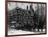 Horses Hauling Huge Load of Logs-W.G. Hopps-Framed Photographic Print