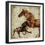 Horses II-Dan Meneely-Framed Premium Giclee Print