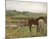 Horses in a Meadow, 1871-Edgar Degas-Mounted Giclee Print