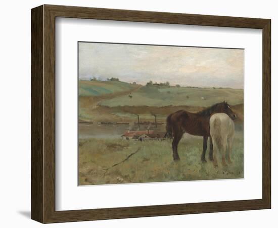 Horses in a Meadow, 1871-Edgar Degas-Framed Giclee Print