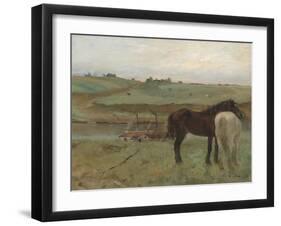 Horses in a Meadow, 1871-Edgar Degas-Framed Giclee Print