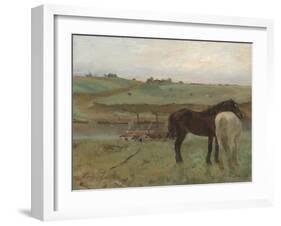 Horses in a Meadow, 1871-Edgar Degas-Framed Giclee Print