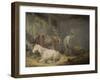 Horses in a Stable, 1791 (Oil on Canvas)-George Morland-Framed Giclee Print