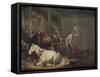 'Horses in a Stable', 1791-George Morland-Framed Stretched Canvas