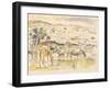 Horses in Landscape (W/C on Paper)-Jules Pascin-Framed Giclee Print