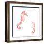 Horses In The Sea Coral-Milli Villa-Framed Art Print