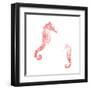 Horses In The Sea Coral-Milli Villa-Framed Art Print