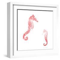 Horses In The Sea Coral-Milli Villa-Framed Art Print