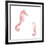 Horses In The Sea Coral-Milli Villa-Framed Art Print