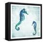 Horses In The Sea-Milli Villa-Framed Stretched Canvas