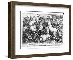 Horses in the Wild-Jan van der Straet-Framed Giclee Print