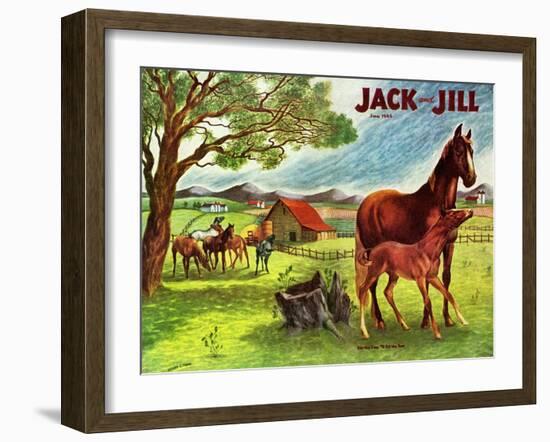 Horses - Jack and Jill, June 1946-Virginia Mann-Framed Giclee Print