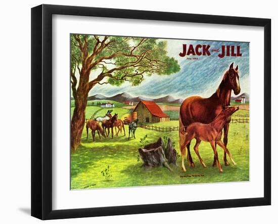 Horses - Jack and Jill, June 1946-Virginia Mann-Framed Giclee Print