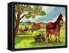 Horses - Jack & Jill-Virginia Mann-Framed Stretched Canvas