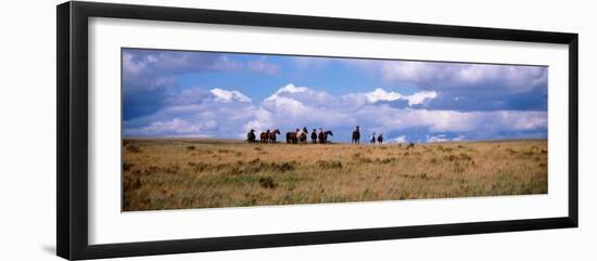 Horses on a Landscape, East Glacier Park, Glacier County, Montana, USA-null-Framed Photographic Print