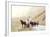 Horses on A Road-Maria Komar-Framed Photographic Print