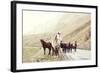 Horses on A Road-Maria Komar-Framed Photographic Print
