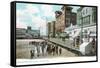 Horses on Beach, Atlantic City, New Jersey-null-Framed Stretched Canvas