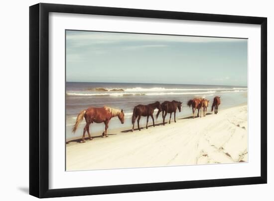 Horses on the Beach-Kathy Mansfield-Framed Photographic Print