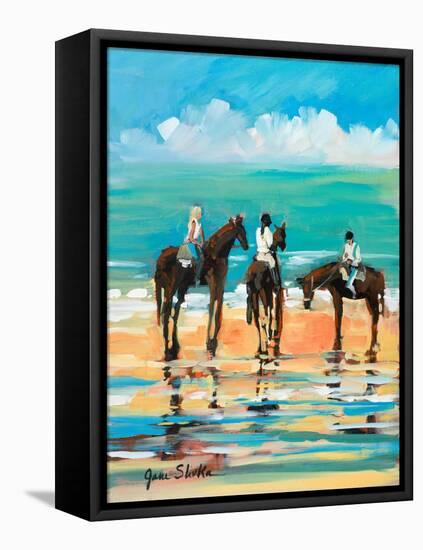 Horses on the Beach-Jane Slivka-Framed Stretched Canvas