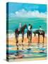 Horses on the Beach-Jane Slivka-Stretched Canvas