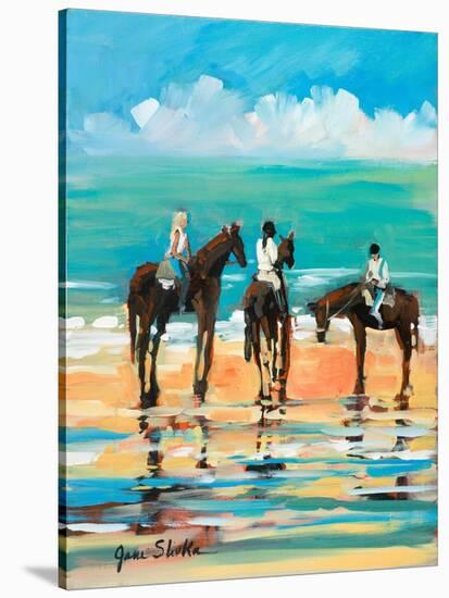 Horses on the Beach-Jane Slivka-Stretched Canvas