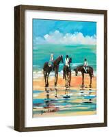 Horses on the Beach-Jane Slivka-Framed Art Print