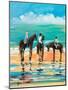 Horses on the Beach-Jane Slivka-Mounted Art Print