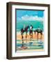 Horses on the Beach-Jane Slivka-Framed Art Print