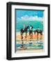 Horses on the Beach-Jane Slivka-Framed Art Print