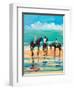 Horses on the Beach-Jane Slivka-Framed Art Print