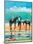 Horses on the Beach-Jane Slivka-Mounted Art Print