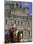 Horses Outside of the Church of the Spilled Blood, St. Petersburg, Russia-Kymri Wilt-Mounted Photographic Print
