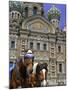 Horses Outside of the Church of the Spilled Blood, St. Petersburg, Russia-Kymri Wilt-Mounted Photographic Print