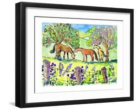 Horses Pals-Jennifer Zsolt-Framed Giclee Print