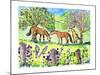 Horses Pals-Jennifer Zsolt-Mounted Giclee Print