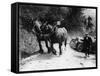 Horses Pulling an MG Up a Hill, C1936-null-Framed Stretched Canvas