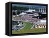 Horses Racing and Crowds, Goodwood Racecourse, West Sussex, England, United Kingdom-Jean Brooks-Framed Stretched Canvas