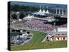Horses Racing and Crowds, Goodwood Racecourse, West Sussex, England, United Kingdom-Jean Brooks-Stretched Canvas